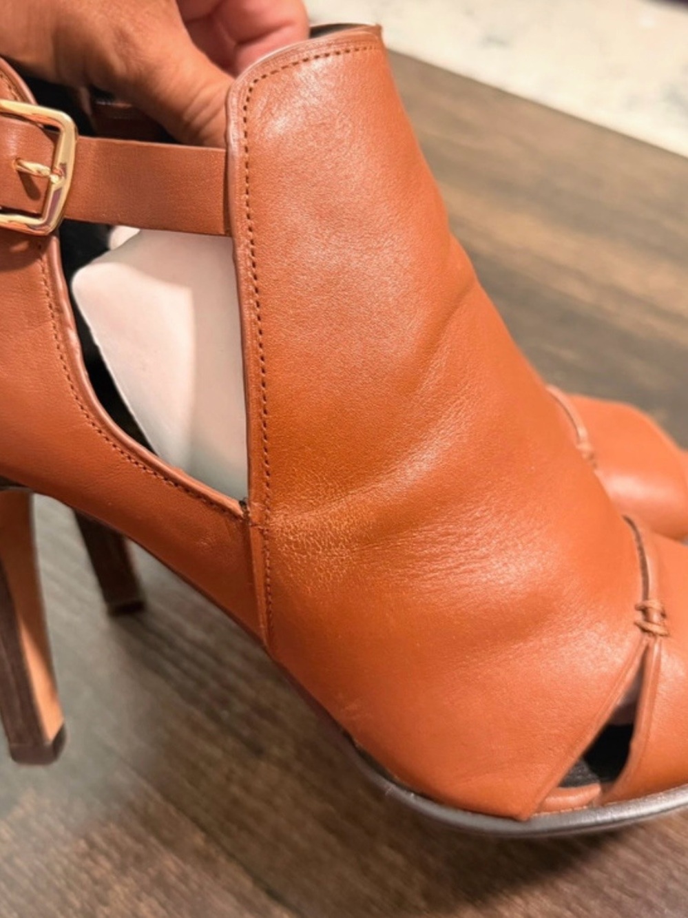 Coach Idena Women's Tan Cutout High-Heel Sandals